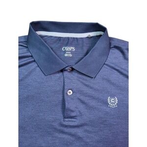Chaps Golf Polo Shirt Mens Medium Blue Performance Athletic Casual